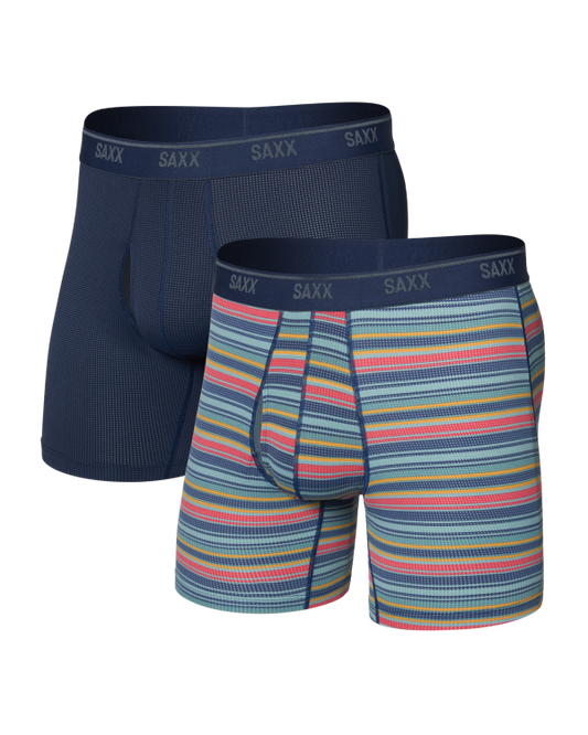 Quest Quick - Dry Mesh Boxer - Harvest Stripe/Maritme